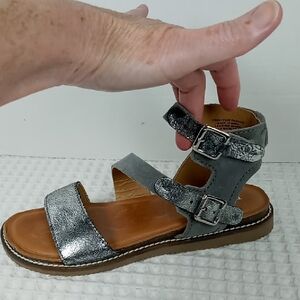 DIBA True Fair Enough Pewter/Gray Double Strap Sandals Size 6